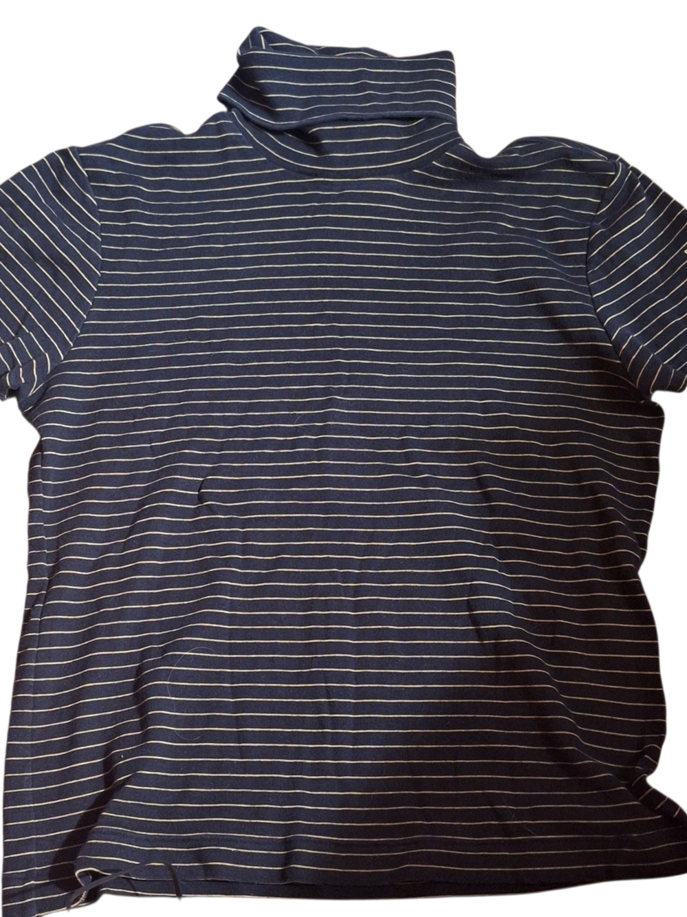 90s Polo Jeans Co. Ralph Lauren Striped Mock Neck Top - L Old Money Vtg